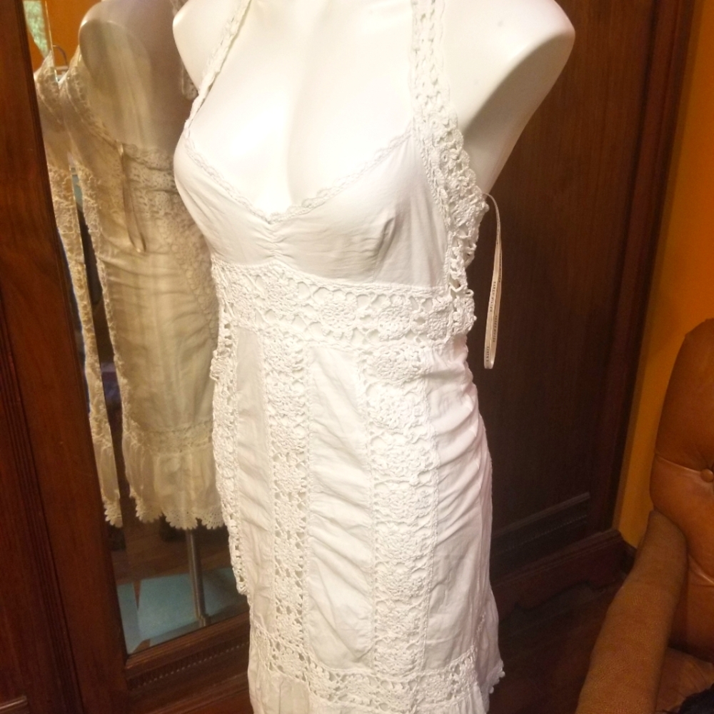 Karen Millen summer cotton halter neck  dress UK10 US6
